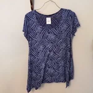 Blue patterned shirt